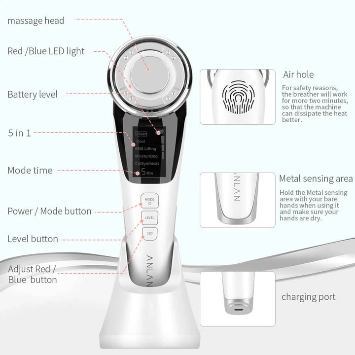 LED Face Rejuvenation Anti-ageing Massager